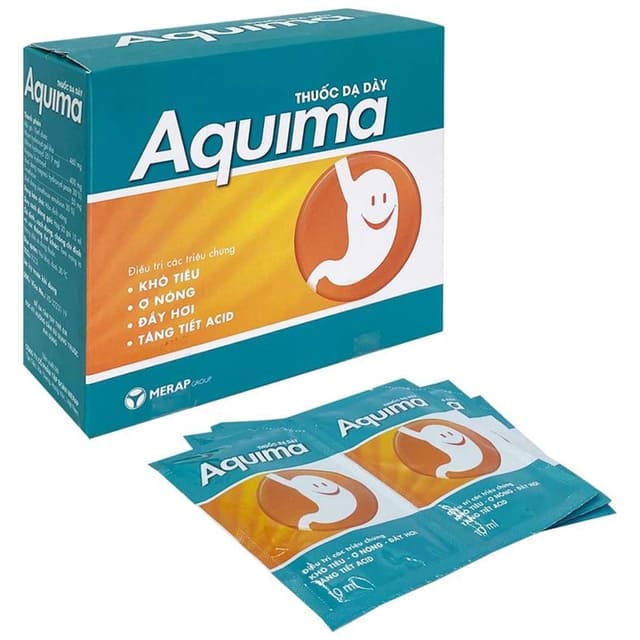 Thuốc Aquima Merap trị các triệu chứng khó tiêu, ợ nóng, đầy hơi