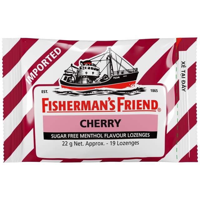 Kẹo Ngậm Con Tàu Fisherman's Friend Vị Cherry (22g)