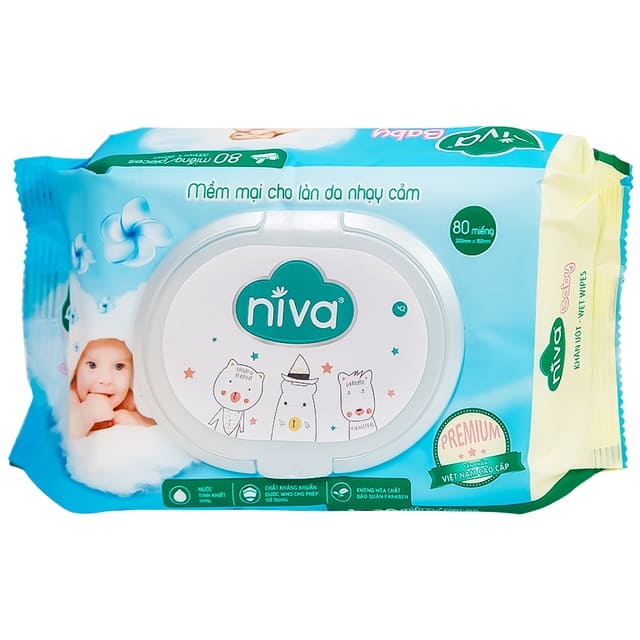 Khăn ướt Niva Baby làm sạch, kháng khuẩn và giữ vệ sinh có tốt không