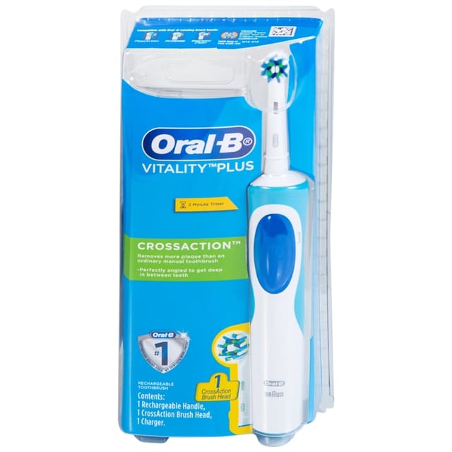 Bàn chải điện Oral-B Vitality Crossaction Blue hỗ trợ làm sạch mảng bám hiệu quả