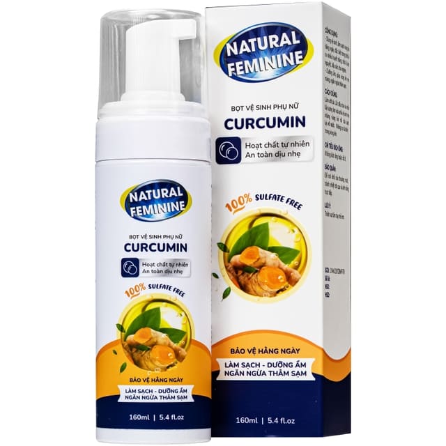 Bọt vệ sinh phụ nữ Curcumin Natural Feminine
