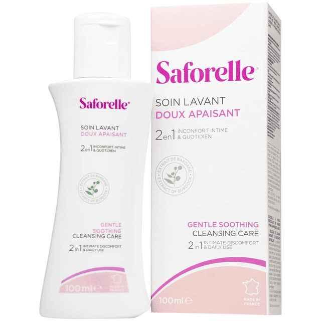 Dung dịch vệ sinh phụ nữ Saforelle Soin Lavant Doux Apaisant (100ml) – Giải pháp làm sạch dịu nhẹ cho vùng kín nhạy cảm
