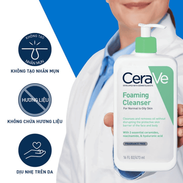 Sữa rửa mặt Cerave Foaming Cleanser có tốt không