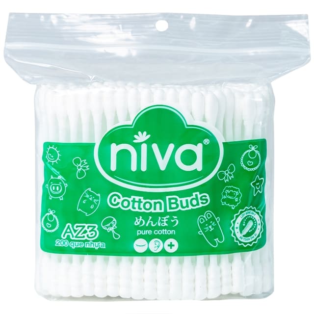 Tăm bông Niva AZ3 đầu tròn đầu xoắn giúp vệ sinh tai, chăm sóc cá nhân