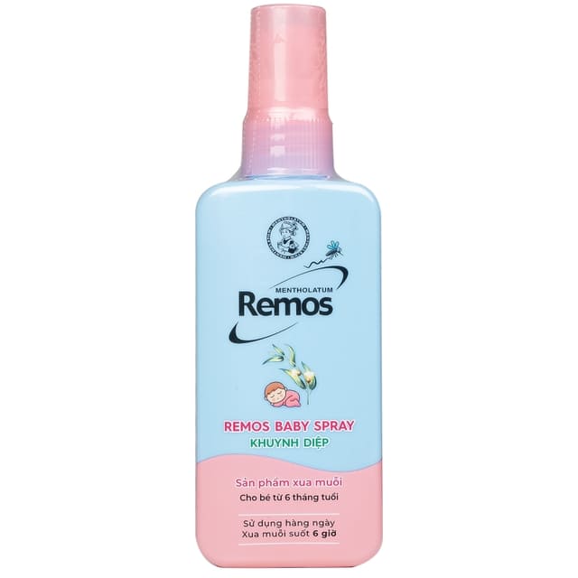 Xịt chống muỗi Remos hương Khuynh Diệp xua đuổi muỗi suốt 6 giờ cho bé từ 6 tháng tuổi (70ml)